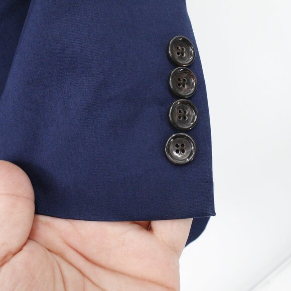 J Crew Sport Coat Mens 44L Ludlow larusmiani Two Button Blue Cotton Stretch - Picture 2 of 15